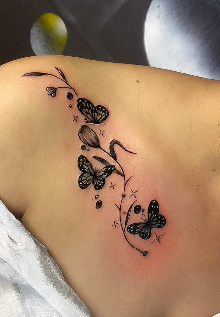 #chesttattoo #butterflytattoo #birtamode_jhapa #flowertattoo #fyp 