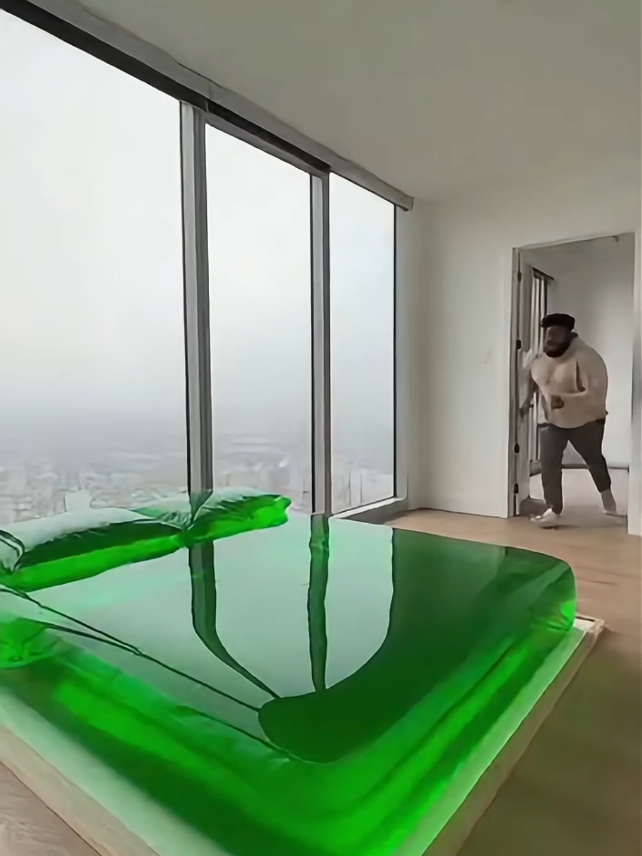 Jelly Bed 🛏️🥰 #jelly #satisfying #ai #sora #asmr 