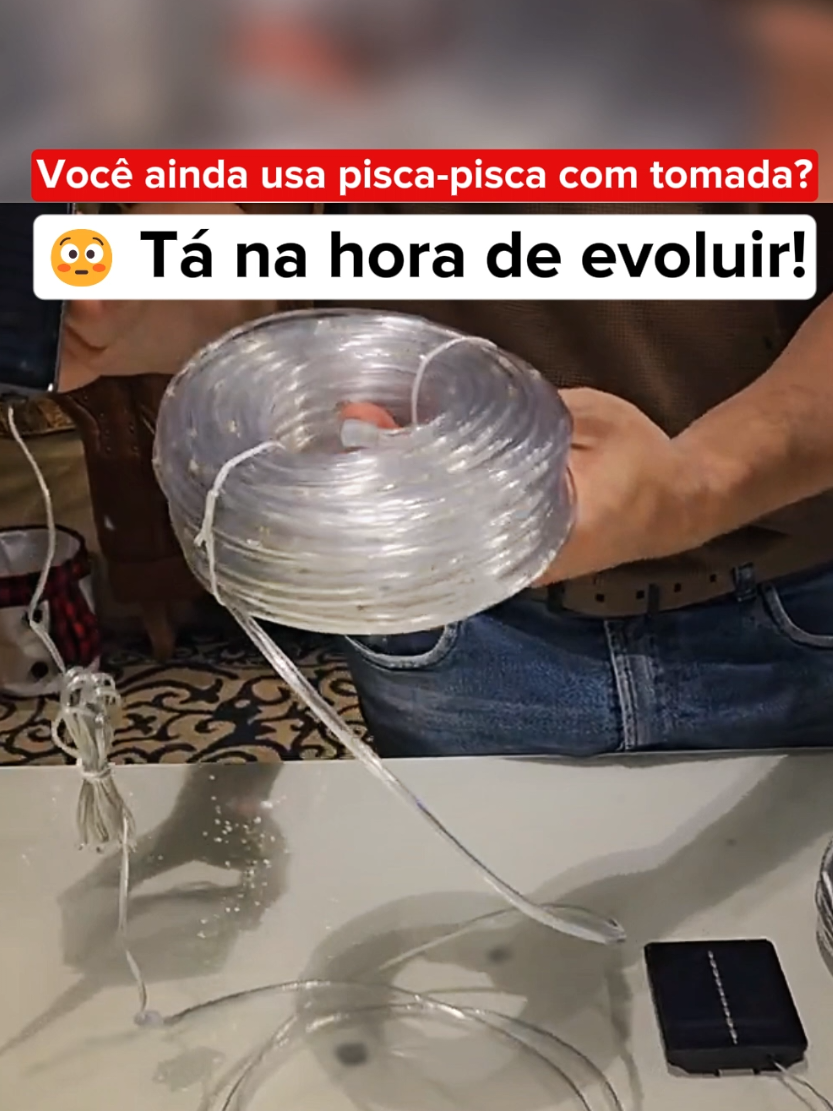 Pisca-pisca de luz solar, amor essa invenção. Não vou gastar com energia esse ano! E ainda é a prova d’água.🎄 #piscapisca #luzdenatal #luzesnatalinas #leddenatal #tiktokshop 