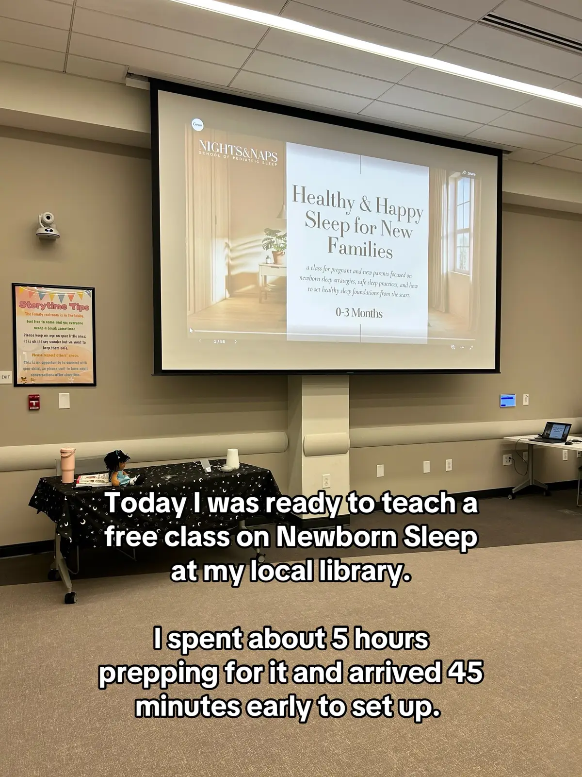 I’m thinking of recording the class and offering it free online. Would anyone be interested?  #newbornsleep #SmallBusiness 