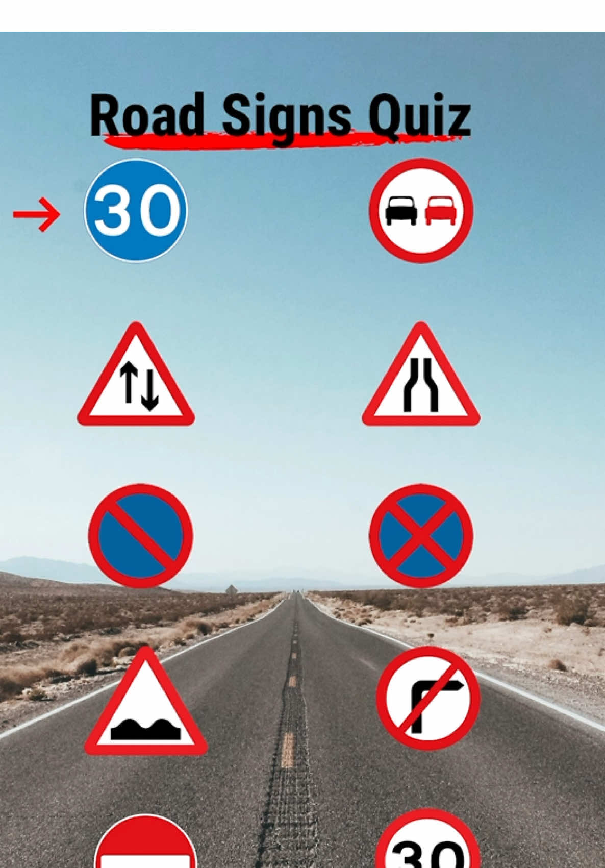 Road Signs Quiz Challenge #roadsigns #roadtok #roadsafety #drivinglessons #LearnOnTikTok 