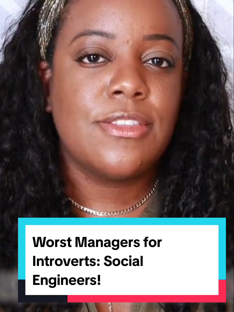 I speak on my 5 worst managers for Introverts in the full video, but here I talk about the social engineers. Stop trying to force bonding & relationships! Let people connect naturally, during work hours... #careeradvice #managersbelike #toxicworkplace #introvert 