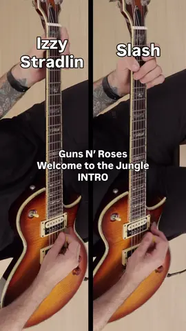 As duas guitarras de Welcome to the Jungle - Guns N’ Roses  #axlrose #slash #izzystradlin #gunsnroses