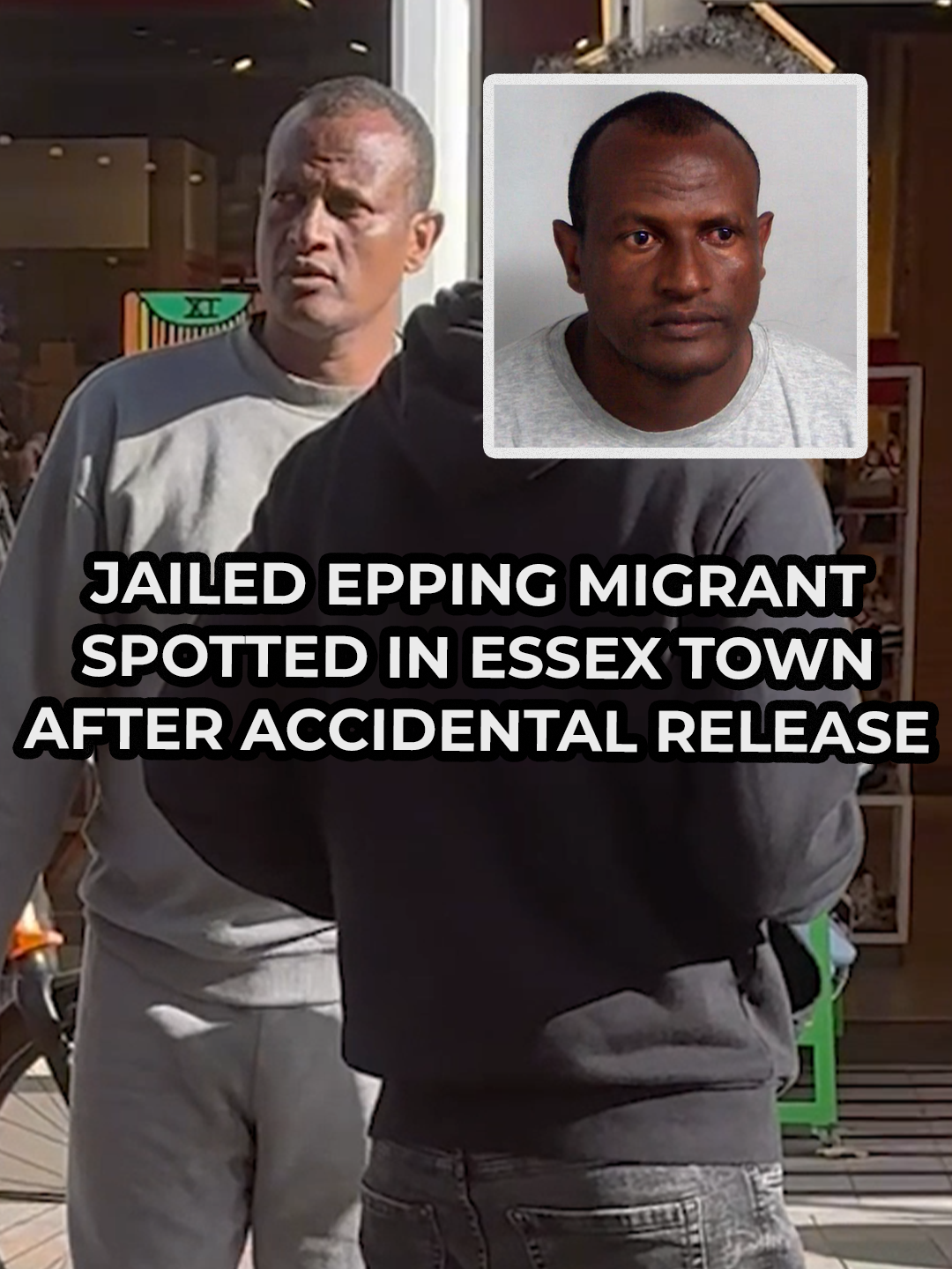 The jailed Epping migrant who was accidentally released from prison was seen in the Essex town. Essex Police say Hadush Gerberslasie Kebatu boarded a London-bound train at Chelmsford railway station at 12.41pm on Friday following his release from prison in error. #BreakingNews #Epping #MigrantCrisis #uknews #GBNews