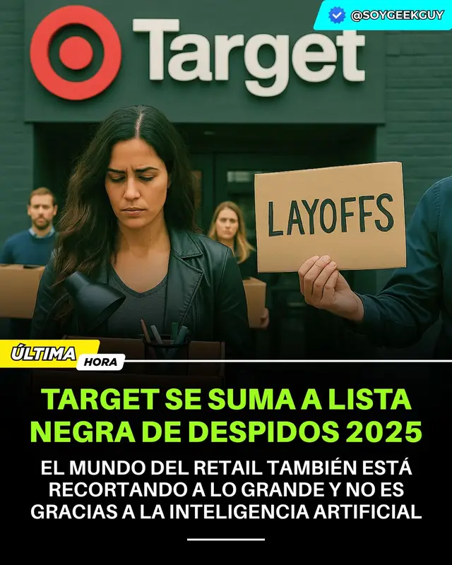 🛒 Crisis interna en Target: La icónica cadena minorista estadounidense confirmó el despido de 1.800 empleados corporativos, lo que representa aproximadamente el 8 % de su plantilla de oficinas centrales. Además, eliminará más de 800 vacantes abiertas que ya no serán cubiertas. ¿Qué está pasando? Target enfrenta 11 trimestres sin crecimiento consistente en ventas. La empresa busca “eliminar capas intermedias”, reducir burocracia y acelerar la toma de decisiones. También hay presión por parte de inversionistas para optimizar operaciones, ahorrar costos y adaptarse a un entorno comercial más competitivo. Según portavoces oficiales, este no es un movimiento impulsado por la IA ni por automatización, sino parte de un plan estructural para mantener la rentabilidad en medio de un contexto económico complejo. 📉 Los despidos se suman a una ola de recortes corporativos que han sacudido empresas de distintos sectores en 2025, como Meta, Google, Disney, entre otras. 🔍 Dato relevante: El retail está viviendo un fuerte cambio estructural global, y este tipo de decisiones revela las tensiones que existen entre crecimiento, digitalización y sostenibilidad operativa. 💬 ¿Qué opinas de esta ola de despidos silenciosos? ¿Estamos frente a una nueva reconfiguración del mercado laboral tradicional? #Target #Noticias2025 #DespidosCorporativos #Retail #CrisisEconómica #TendenciasLaborales #Recortes #TransformaciónEmpresarial #Negocios #ActualidadGlobal #Trabajo #NoticiasDelDía #EmpleoUSA #CrisisEmpresarial #MercadoLaboral2025