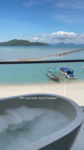 Cannot get over how amazing this bath was in Koh Samui!  Must visit if you’re looking for peaceful location in Koh Samui 💕 📍The Beach Samui #kohsamui #thailand #thailandtravel #thailandtiktok 