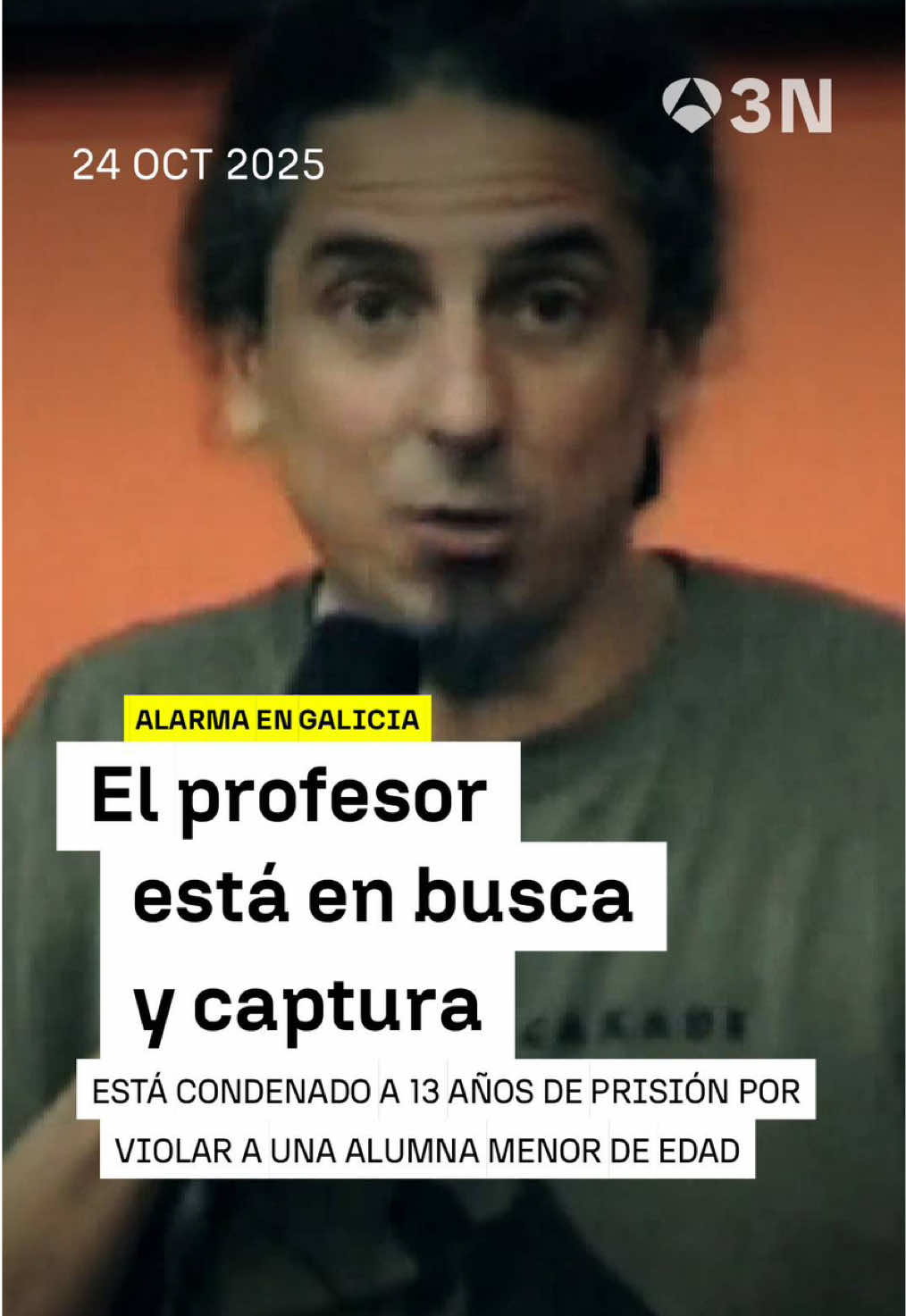 🔴 Un profesor de Ourense está en busca y captura tras ser condenado a 13 años por violar a una alumna, menor de edad, reiteradamente 📲 Sigue toda la #actualidad en antena3noticias.com #Antena3Noticias #Noticias #news #noticiastiktok