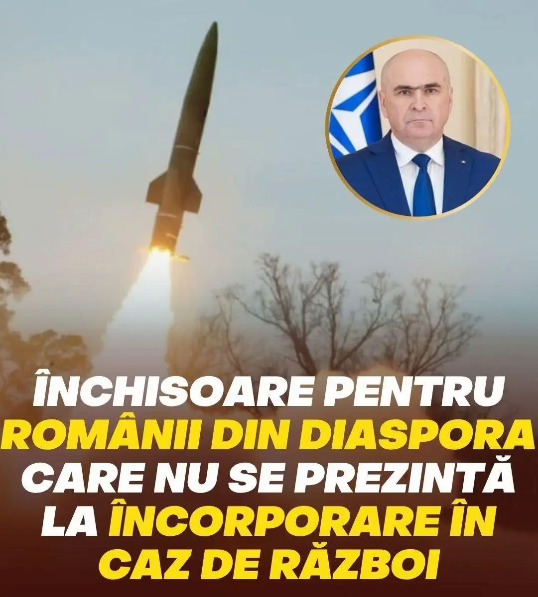 🇷🇴 Ce se întâmplă dacă refuzi chemarea la oaste? Legea e clară: până la 7 ani de închisoare, chiar și pentru românii din diaspora. 🌍 Șeful Armatei avertizează: „Apărarea națională nu e opțională.” Românii din afara țării au 15 zile să se prezinte la centrele militare în caz de război. Link în primul comentariu ⤵️⤵️⤵️