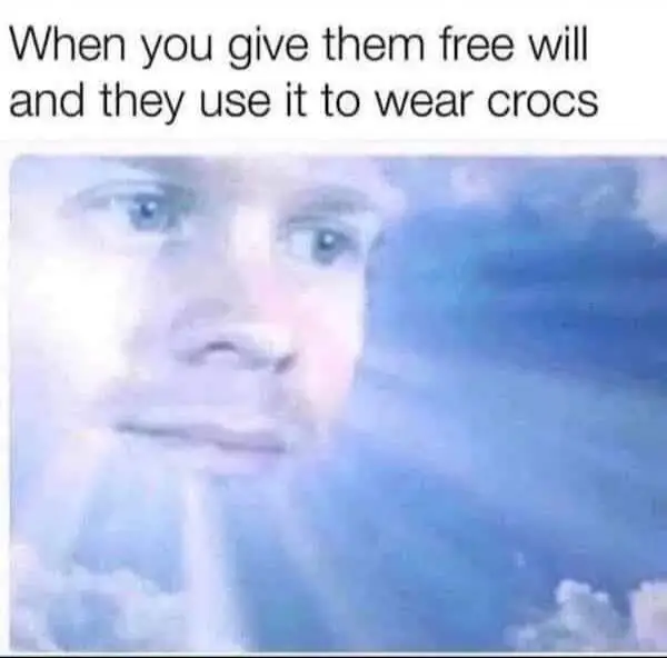 I do love my crocs, actually.  #fyp #foryoupage #exchristian #joke 