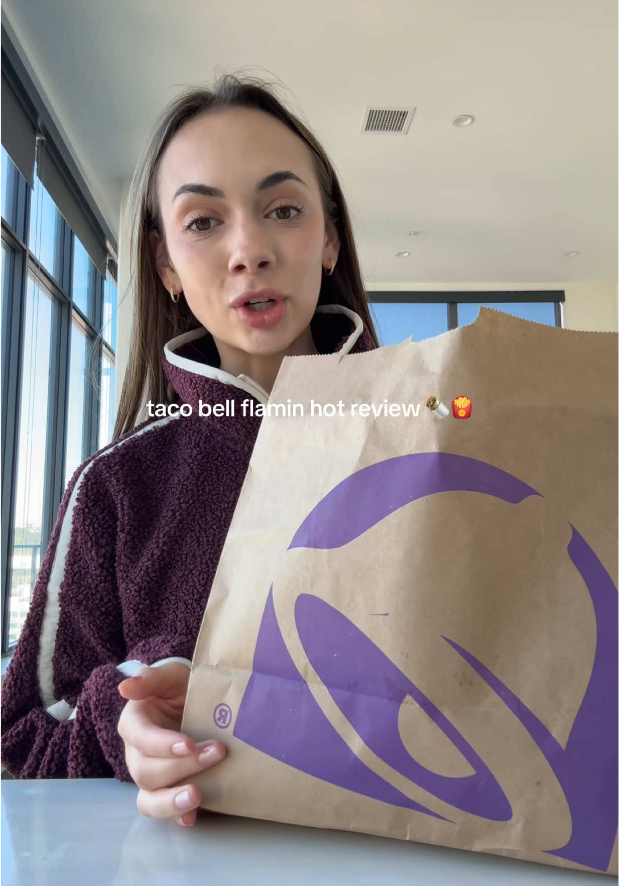 finally got my hands on the flamin hot grilled cheese burrito 😍👏 @tacobell #tacobell #tacobellorder #mukbang #eating #grilledcheeseburrito 