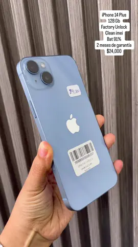 iPhone 14 Plus  128 Gb  Factory Unlock  Clean imei Bat 91% 2 meses de garantía  $24,000 #fitytech #fly #oferta #iphone #iphone14plus 