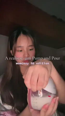 A quiet 3 am pump and pour but a loud lullaby😅. Can you relate? #pumpingmom#oversupplymom#ftm