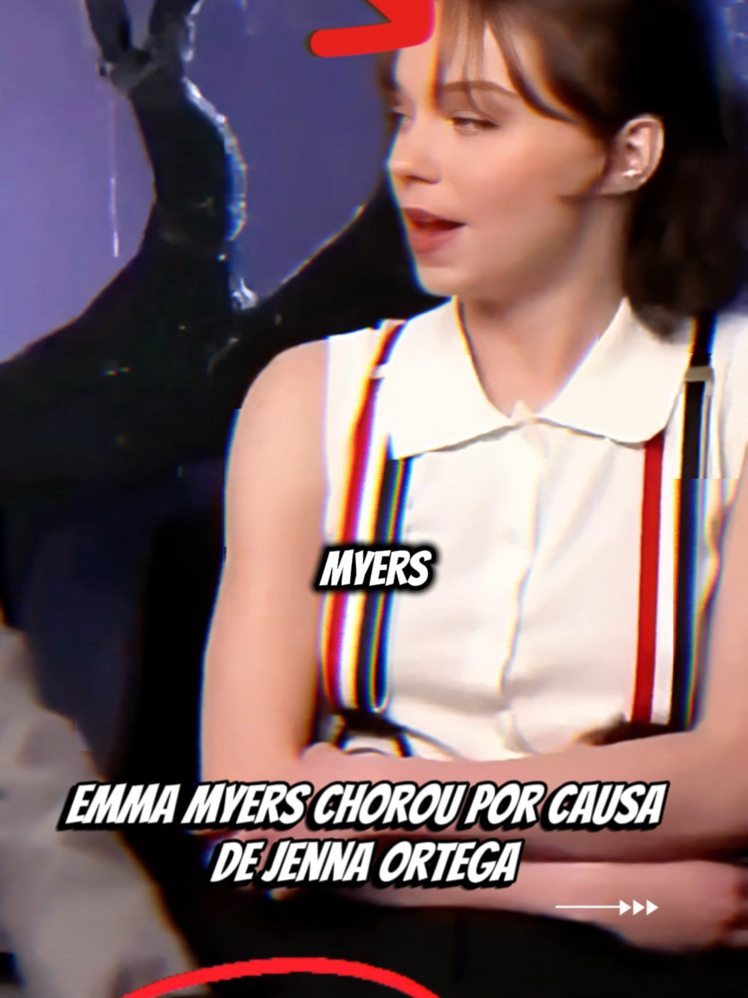 Emma Myers chorou por causa de Jenna Ortega... #JennaOrtega #EmmaMyers #Wandinha