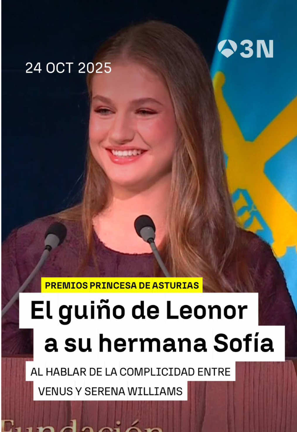 🗣️ “Las hermanas cómplices son nuestras grandes compañeras de viaje” ➡️ El tierno guiño de Leonor a su hermana Sofía en el discurso de los Premios Princesa de Asturias 📲 Sigue toda la #actualidad en antena3noticias.com #Antena3Noticias #Noticias #PremiosPrincesadeAsturias #noticiastiktok