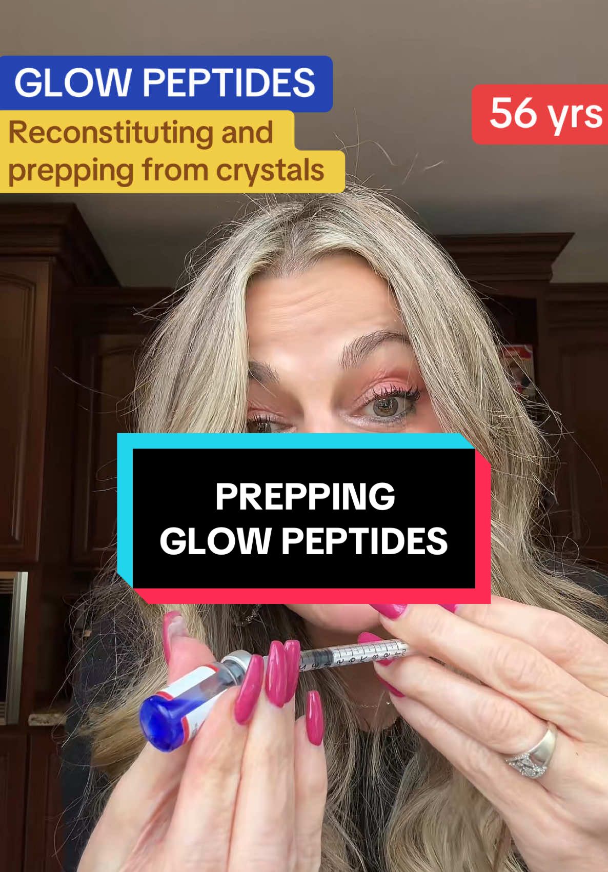 How I prepare, reconstitute and startup from the crystallized glow peptide stack.  #glowpeptide #injection #peptide #wolverinestack #longevity 