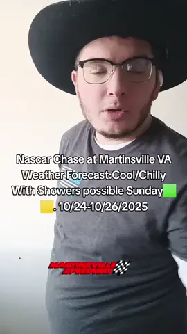 here is your Nascar at #martinsvillespeedway #weather forecast for this weekends races for cup,Xfinity,trucks. Penultimate race of the season as the Finale is next week. #fyp #fall #racing 