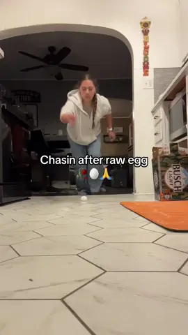 Chasin after raw egg | #fyp #viral #egg #funny #relatable | dc: amourrtayrenae
