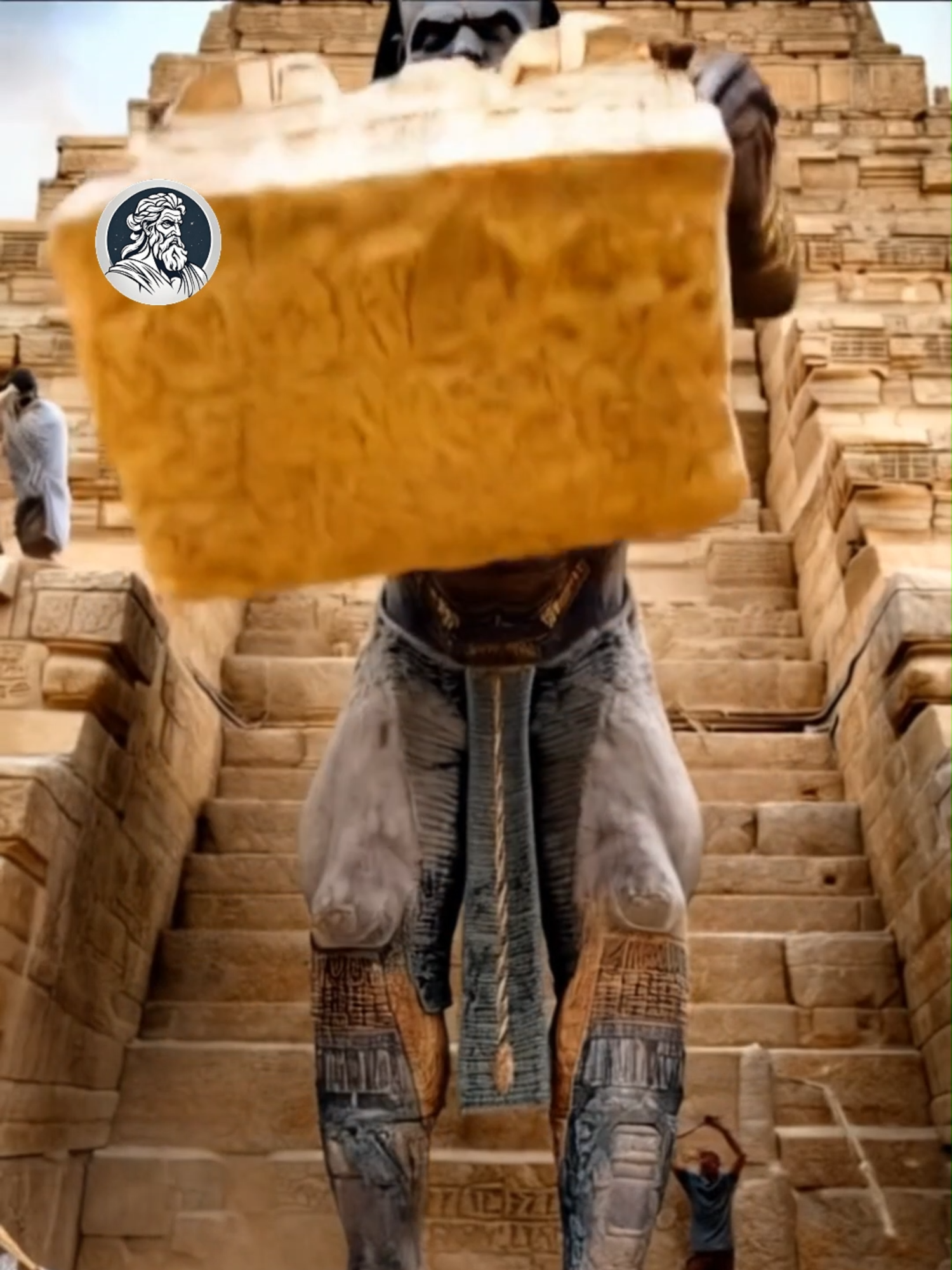 HOW THE PYRAMIDS WERE MADE #cadamitologia #fyp #giants #ai #egypt #desert #pyramids #alien