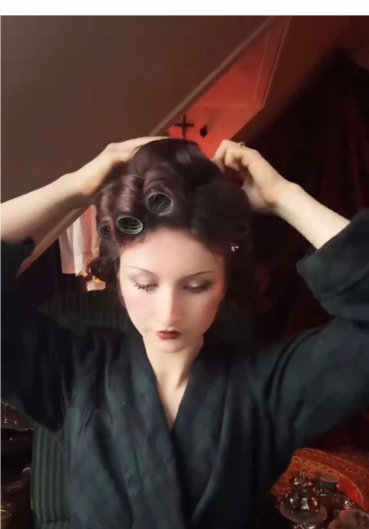 technically on day 4 of learning about vintage hair styling, and i have to say; everything matters. to the smallest detail. i need to be more mindful of direction, amount of hair & the comb out. also my hair is short so it always comes out differnent. come & learn vintage hair with me! #vintagehair #hairtransformation #shorthair 