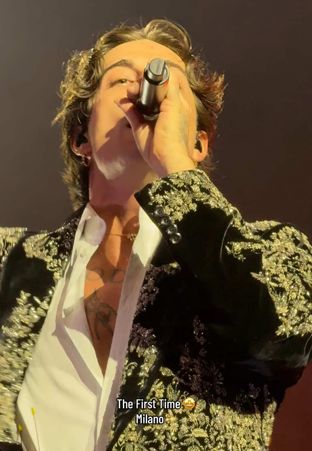 I miss that feeling of The First Time live ❤️‍🩹✨ . And this is my perfect imperfect video 🌸 Milano, 07.10.2025 #damianodavid #thefirsttime #the4timewemet #milan #funnylittlefearstour @Damiano David 