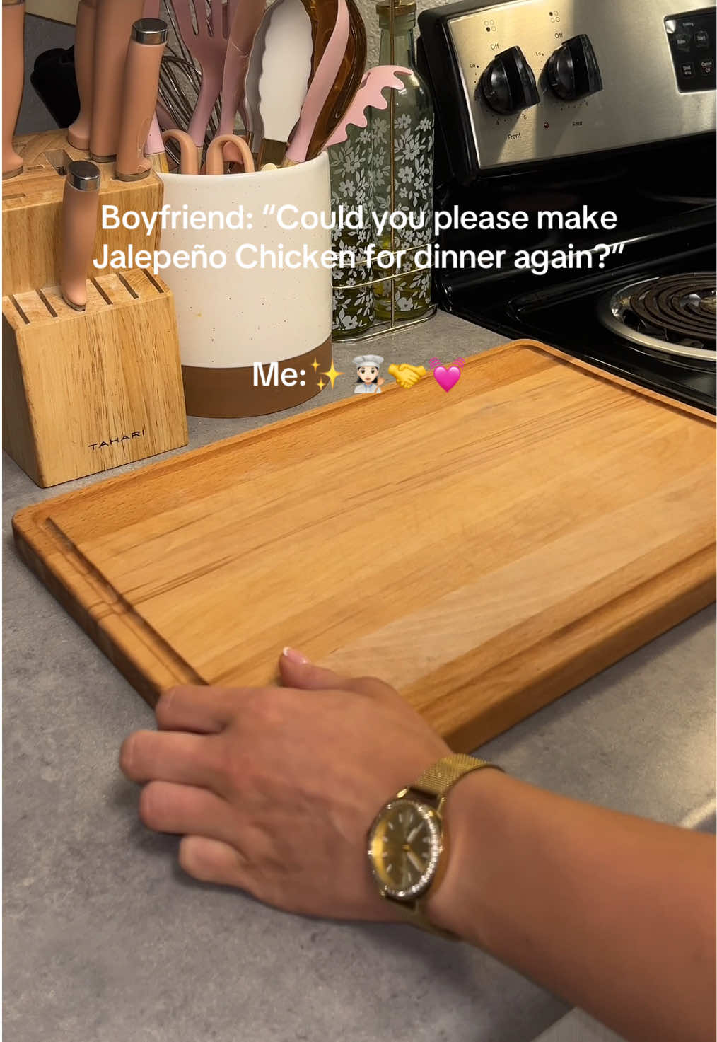 Jalepeno Chicken w/ a side of rice! 🥂🍗🍚  #easymeals, #quickdinner, #foodhacks, #tiktokfood, #EasyRecipe, 