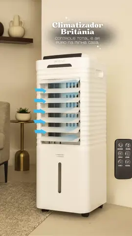 Climatizador de Ar Frio Portátil 5 Litros Britânia 4 em 1 BCL05A Autonomia de 26h Com Controle#climatizadordear #climatizadorportatil 