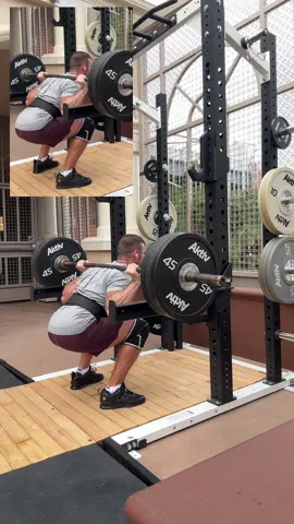 After a two week break, came back with a vengeance to finally hit depth on a 3 plate squat. Many attempts that I didn’t record, but I freakin hit it. Sheesh about time. #squat #gym #Fitness #aesthetic #fyp 