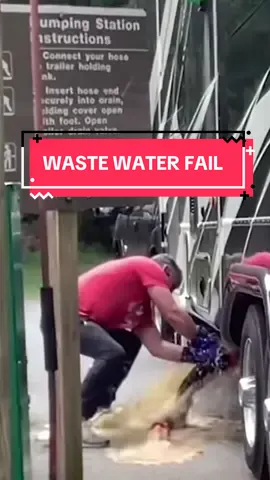 Don’t get caught in this 💩 situation... your RV belongs IN the tank, not on you #rvfail #rvmaintenance #rvrepairs #rvtips #rvtipsandtricks                 