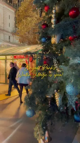 OPEN TODAY! @Bryant Park NYC’s Winter Village… ice skating, shopping, amazing food and cocktails galore. When are you heading there?! #nyc #newyorkcity #christmas #winter #news