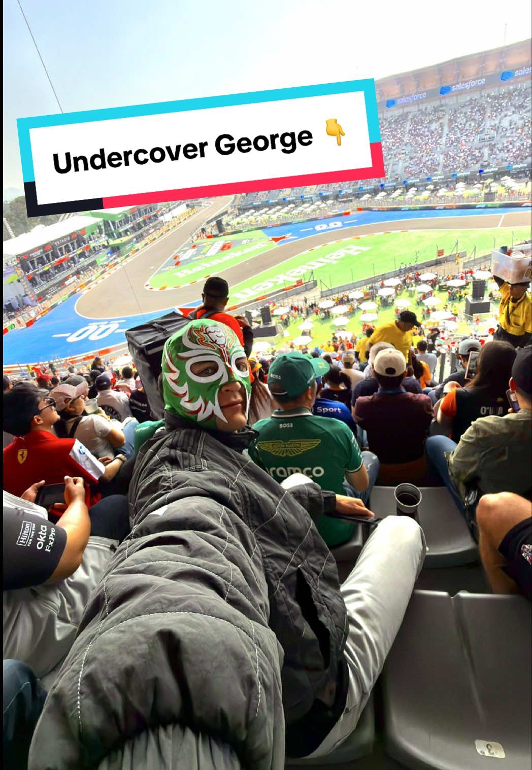imagine watching f1 with george and not even knowing it 😮 #f1 #mexicogp #georgerussell #mercedesf1 