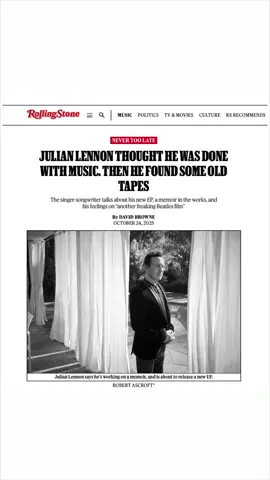 I recently spoke with David Browne of Rolling Stone about my new EP, my forthcoming memoir and other projects.  Read our full interview, and see my new video for “I won’t give up” - just click the link below.🙏🏼 https://www.rollingstone.com/music/music-features/julian-lennon-new-music-beatles-movie-1235450783/