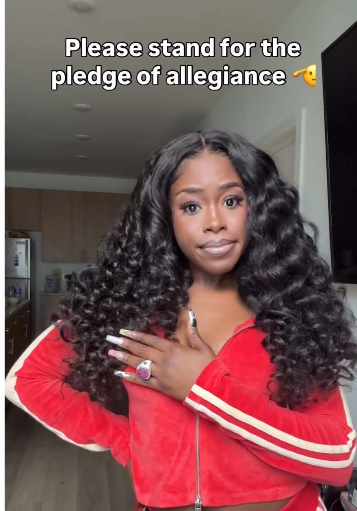 Please stand for the pledge before I write yall up!!!!! Supernova Girl OUT NOW 🦸🏾‍♀️💋 #cleotrapa #supernovagirl #foryou #fypシ 