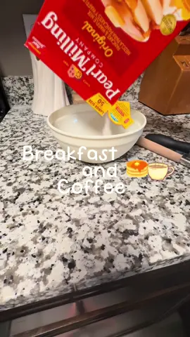Quick Breakfast and Coffee🥞☕️ Happy Friday✨ #breakfast #coffee #sahm #morningroutine #Lifestyle  @NESCAFÉ USA @Pearl Milling Company @Jimmy Dean 