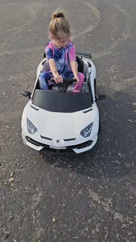 She loves riding this car. Learning how to back it up lol #kids #toddler #ride #tiktokshopblackfriday #giftidea 