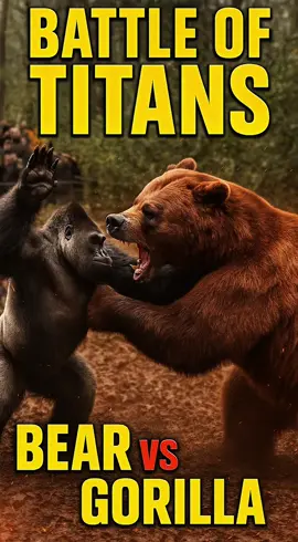 The ultimate showdown between two of nature’s strongest beasts — a mighty bear and a silverback gorilla. 💥 Who will win this epic clash of power and dominance? 🐻🦍 Watch till the end — the result will shock you! #fyp #foryoupage #viral #animals #bear 