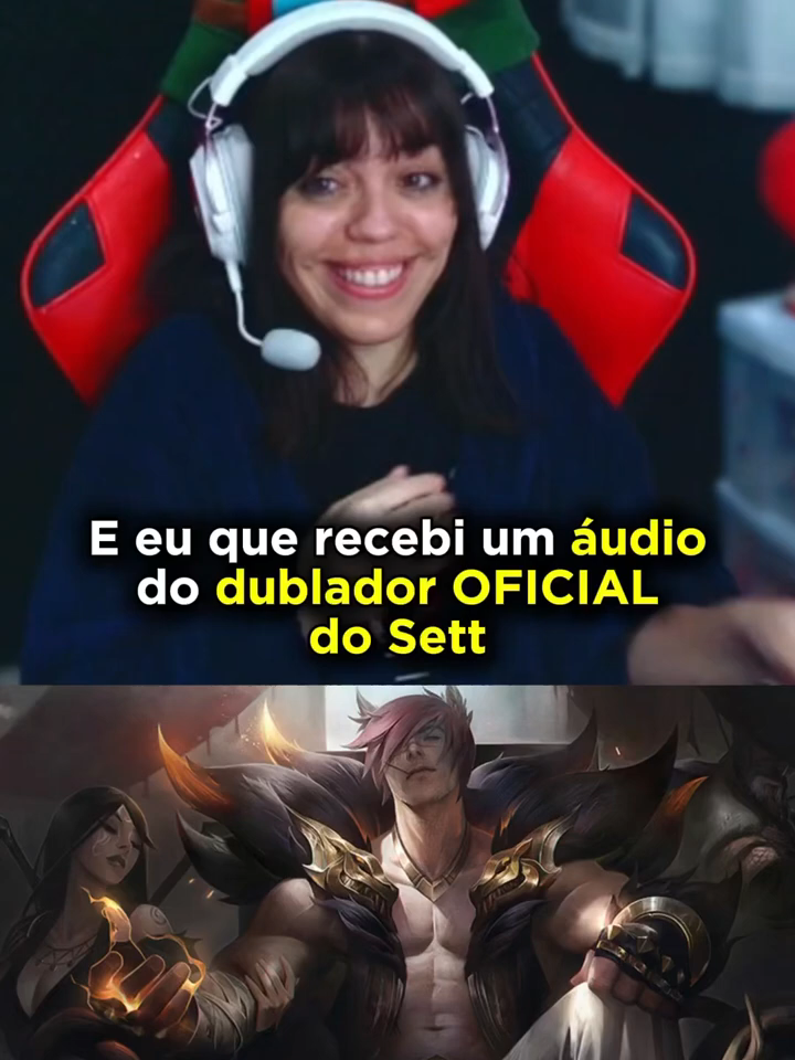 RECEBI UM ÁUDIO DO DUBLADOR DO SETT EU SOU A PESSOA MAIS FELIZ DO MUNDO #leagueoflegends #lol #sett
