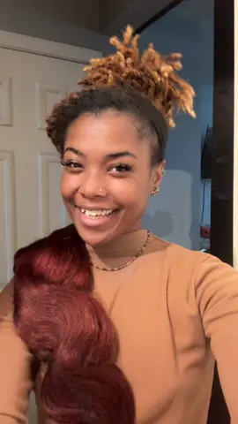 my locs did not want to fit under this wig, but i persevered! 😂❤️