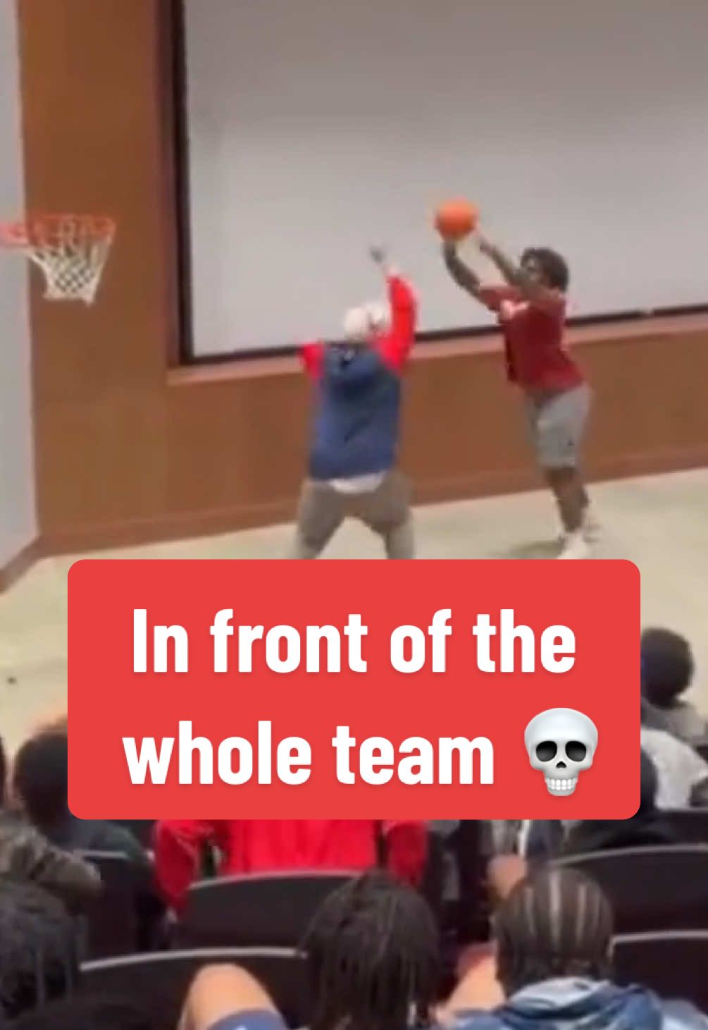 Wait for the player in the red hoodie’s reaction 😭  (via X/LaneKiffin) #olemiss  #CollegeFootball  #airball 