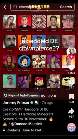 seizoen 3 is gekookt bro😭🥀 #creatorsmp #clownpierce #targetaudience #dutchsmp #dutch 