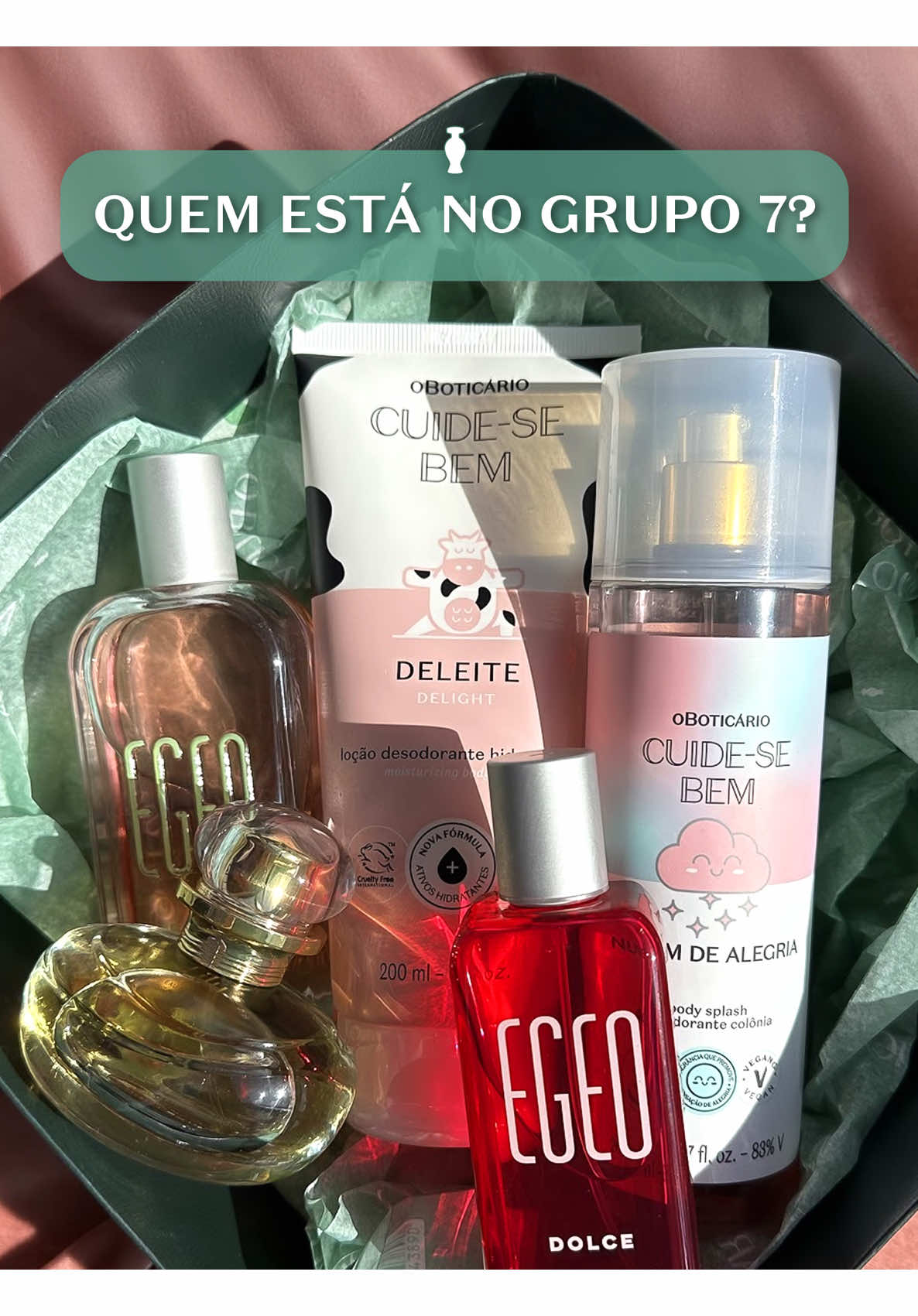 Quem aqui é do grupo 7? Preparei esse kit especialmente pra vocês💅 #oBoticario #Group7 #Grupo7