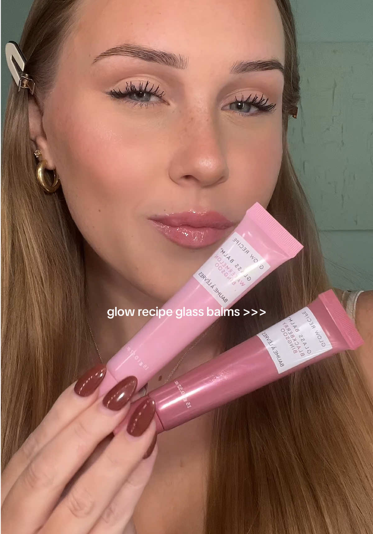 My current lippie obsession 🫶🏼 @Glow Recipe glass balm lip treatments #makeup #beauty #makeuptips #lipgloss #fypシ 