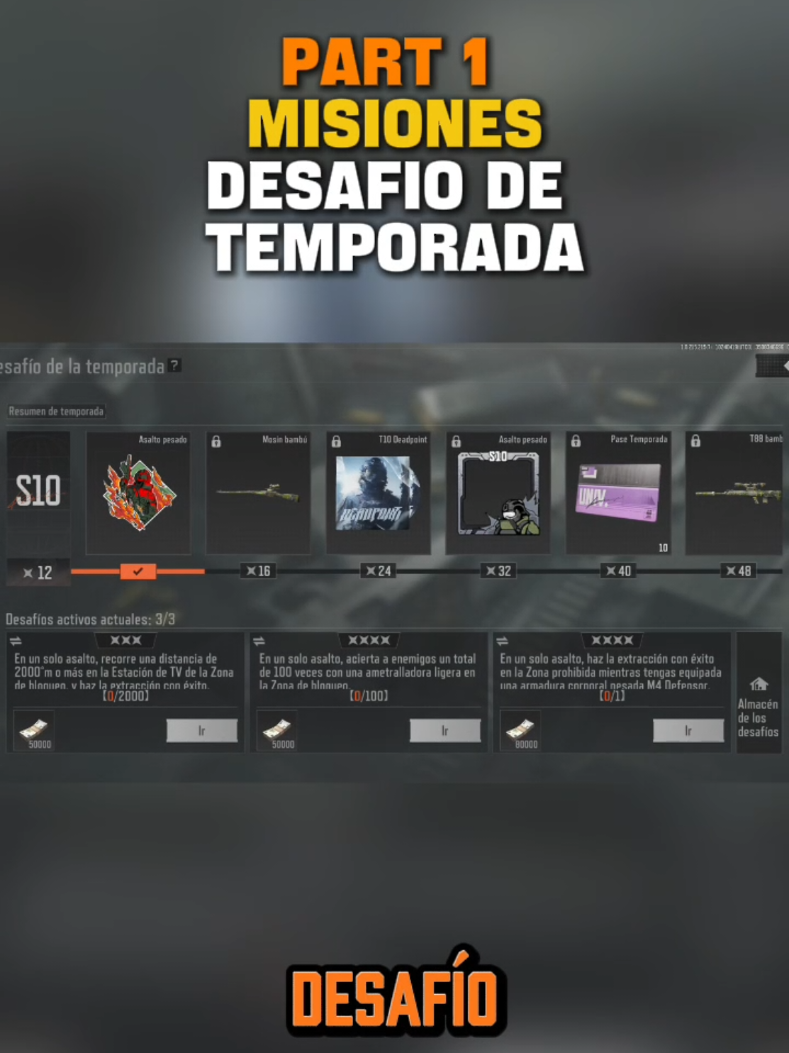 Completando las misiones de desafío de temporada | Arena Breakout  . #arenabreakout #arenabreakoutsp #goldenlionslegion #HYDREXZ #arenabreakoutglobal 