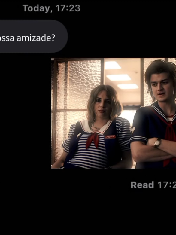 |`•~ te amo! |`~• @Bernardo 🤍🪽 #steveharrington #robinbuckley #strangerthings  #fyp #melhoresamigos 