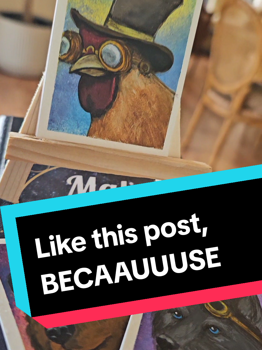 #chicken #miniaturepainting #aceo #steampunk 