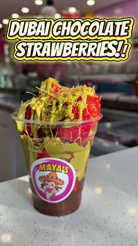 Habibi come to Maya’s Snack Bar! 🍓✨ Our Dubai Chocolate Strawberry’s are now available at ALL locations — sweet, creamy, and totally irresistible 😍🍫 #MayasSnackBar #StrawberryDubai #SweetTreats #DessertLovers #DubaiChocolate     