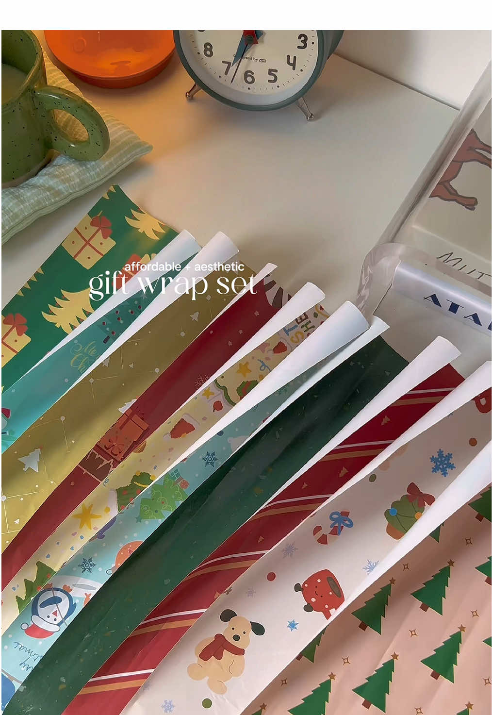 25 or 50 pcs of affordable and pretty gift wraps 💌 #giftwrap #wrappingpaper #giftwrappingideas #christmasgiftwrap 