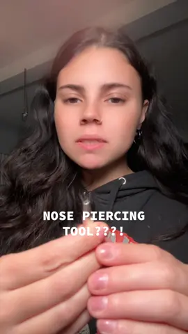 I’m sick my voice sounds so bad ☠️ #nosepiercing #nosepiercingtool #jewerly #nosehoop #tiktokshop 