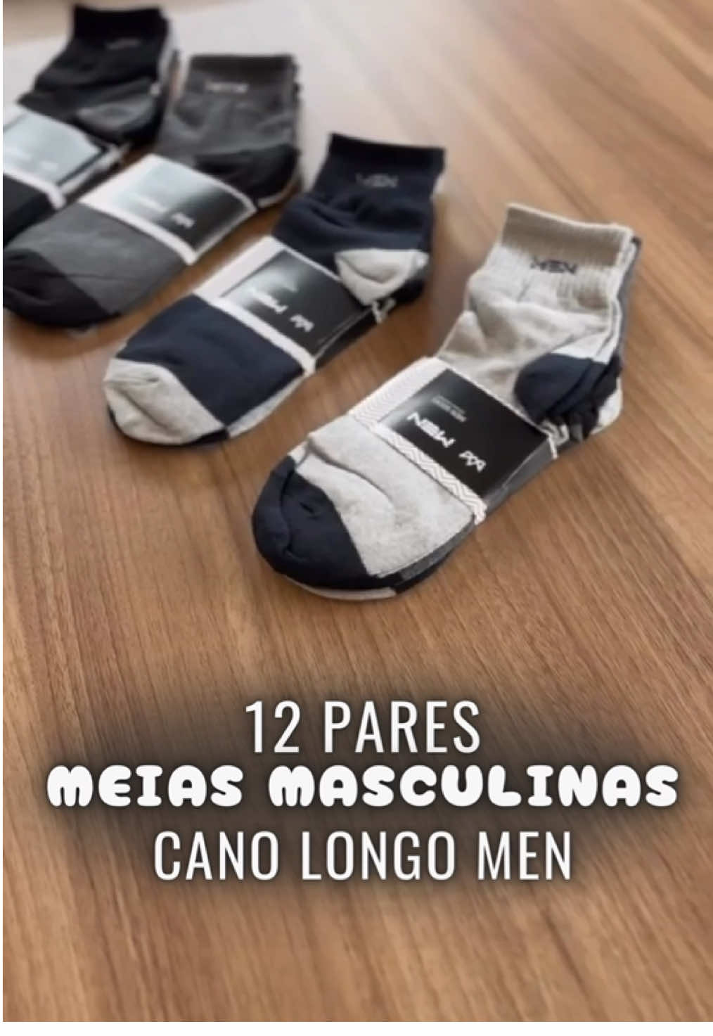 Kit 12 pares de meias masculinas 🧦🧦 #meiascanolongo #meiasmasculinas  #confortável #dicasdeachadoshopee #conforto 