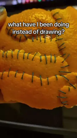 Unfortunately this will 100% mold, im really sad about it. Next time I do this ill use red thread instead, the blue stands out too much #artistsoftiktok #fyp #fypp #stitching #fruitart 