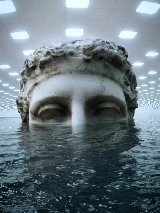 Alone in the endless dark water 😨 . *Original 3D animation 100% made by me (no AI) . #backrooms #eerie #dreamcore #liminal #poolrooms